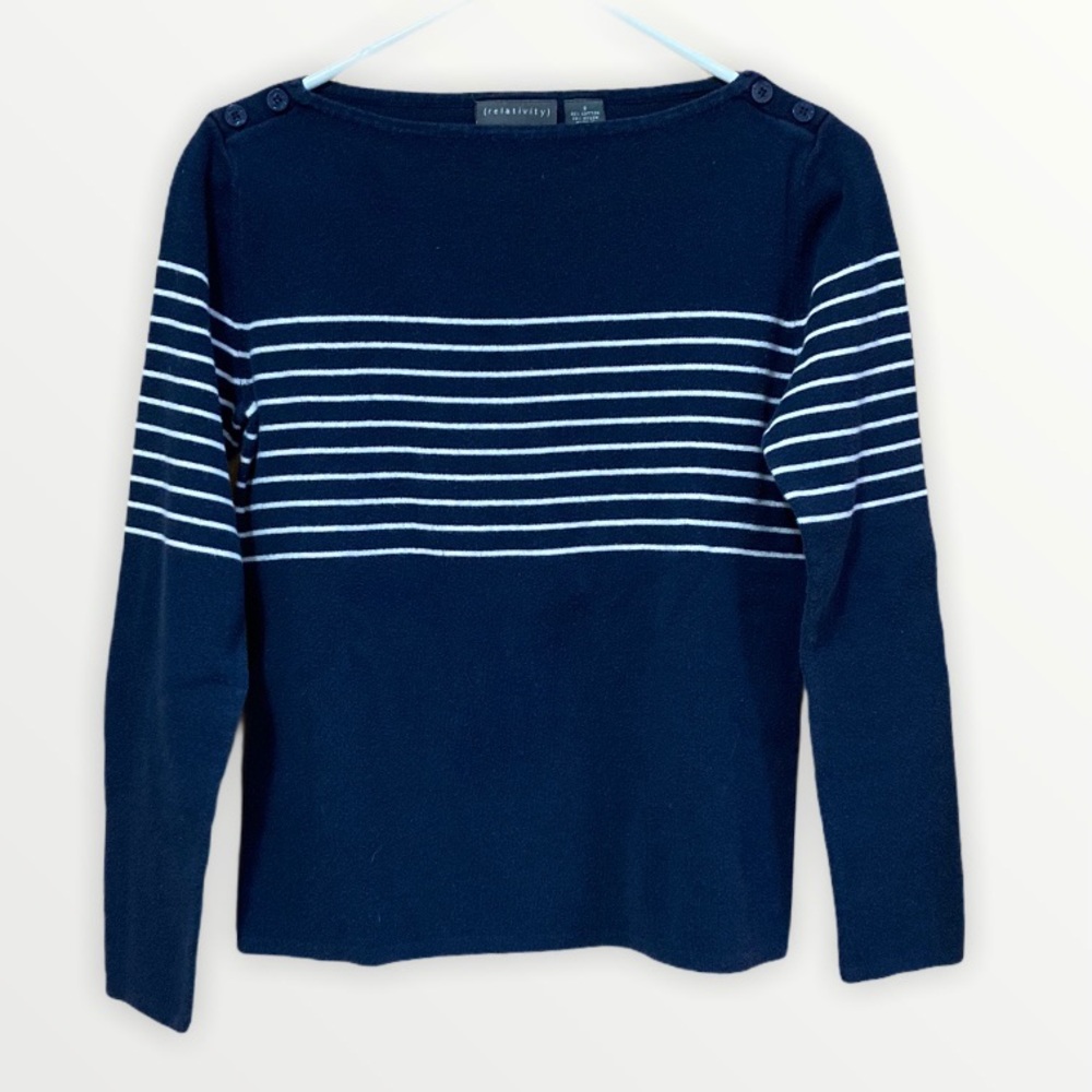 Relativity Nautical Striped Sweater